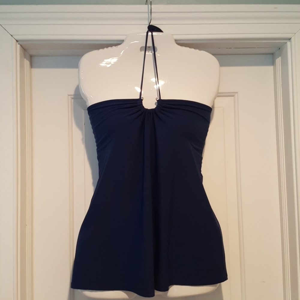 NWT XS Express Halter Top Navy Blue